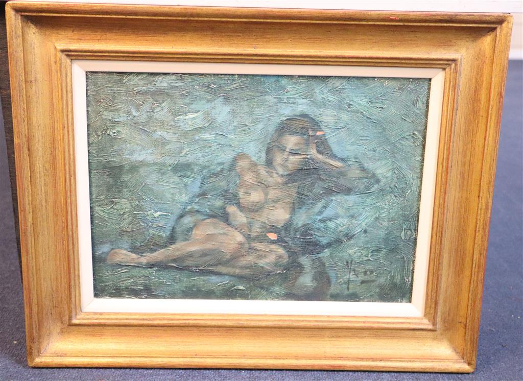 § Jonathan Yeo (1970-) Seated female nude 10 x 14in.